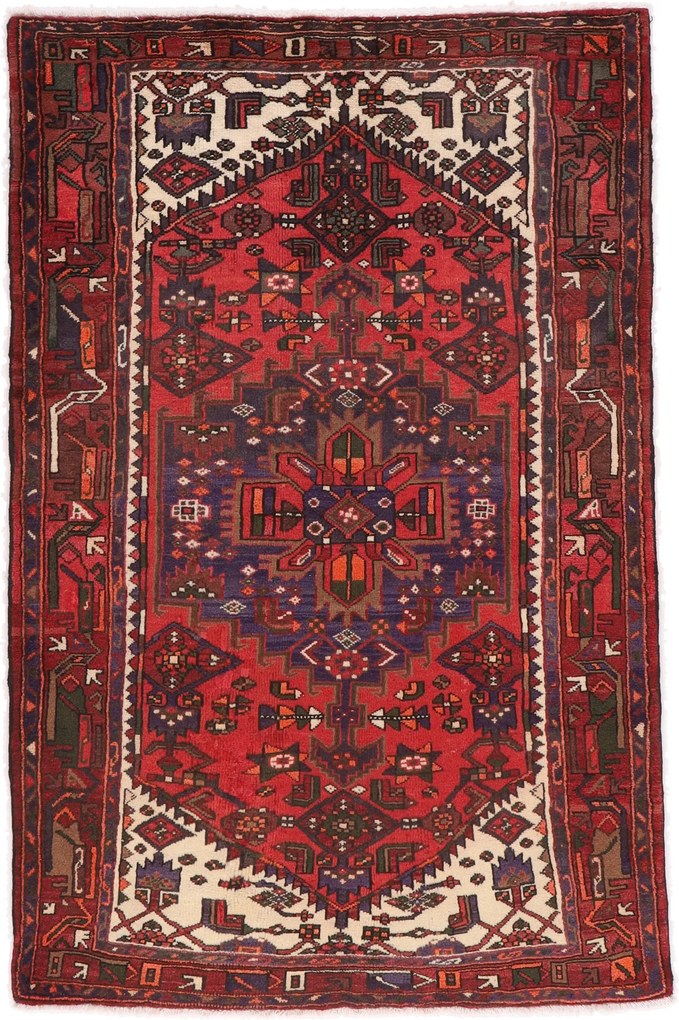 Hamedan Tappeto 140 x 210 (Iran) Annodato A Mano