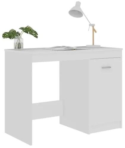 Scrivania Bianca 100x50x76 cm in Legno Multistrato