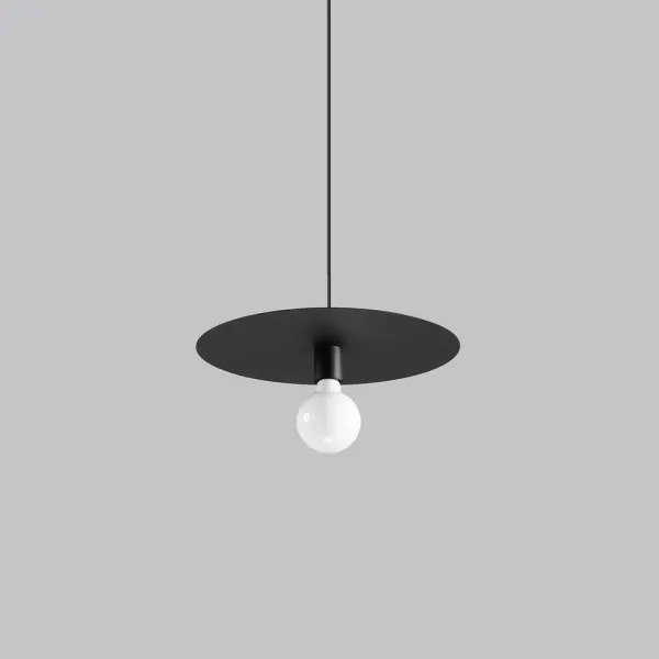 Sollux SL.0853 - Lampadario su filo FLAVIO 1xE27/60W/230V nero