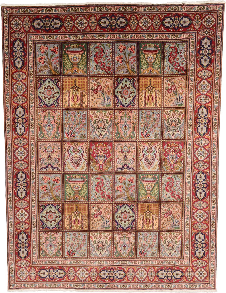 Tabriz Tappeto persiano 390x290 (Iran) Annodato A Mano