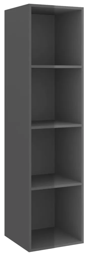 Set mobile tv 3 pz grigio lucido in truciolato