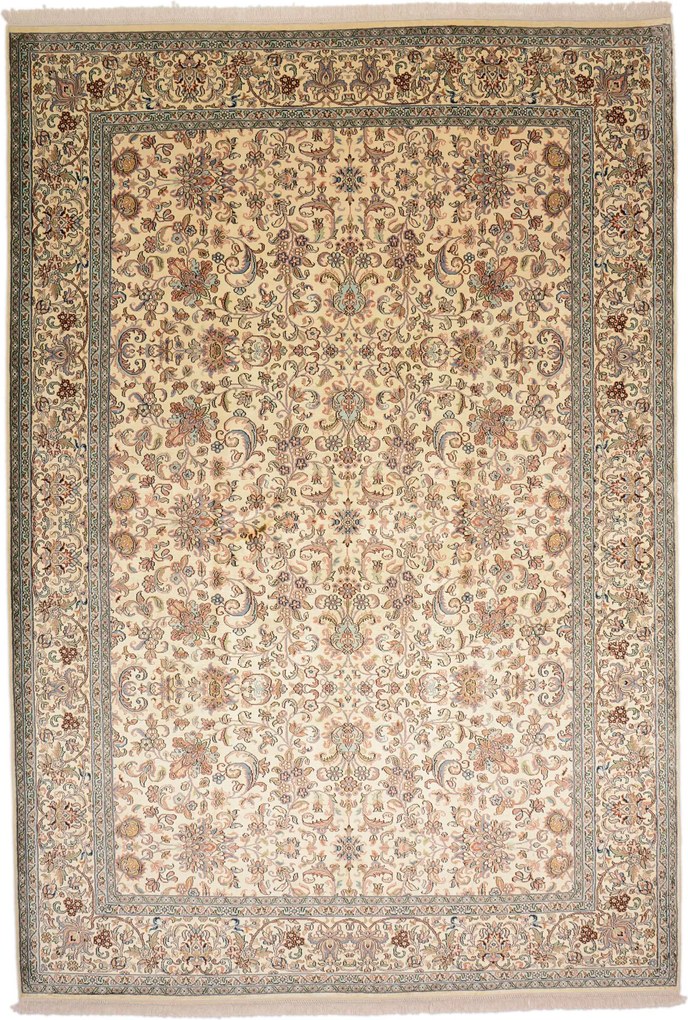 Cashmere Silk Tappeto orientale 280 x 190 (Indian) Annodato A Mano