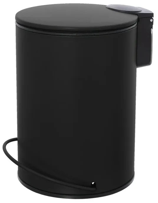 Pattumiera in acciaio 3 litri nero soft-close con secchio estraibile Spring