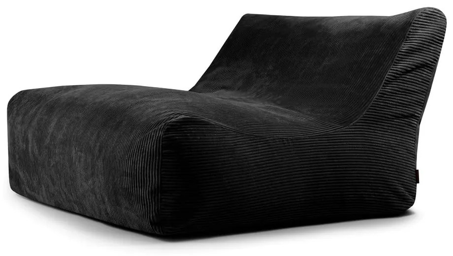 Puof a sacco nero con rivestimento in velluto a coste Sofa Lounge – SLOWDOWN