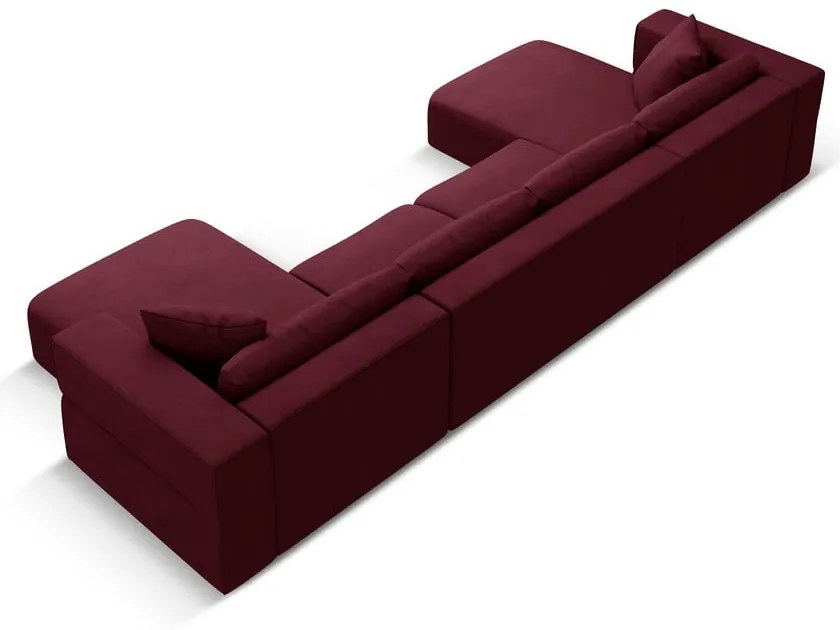 Divano angolare a U bordeaux Esther - Milo Casa