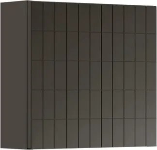 Pensile bagno Pixel Stripes laccato opaco grigio carbone, 1 anta apertura da sinistra P 17 x L 40 x H 40 cm