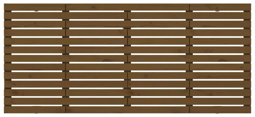 Testiera da parete miele 156x3x91,5cm in legno massello di pino