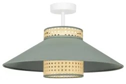 Duolla - Lampadario a plafone RIO RATTAN 1xE27/15W/230V diametro 45 cm verde/rattan