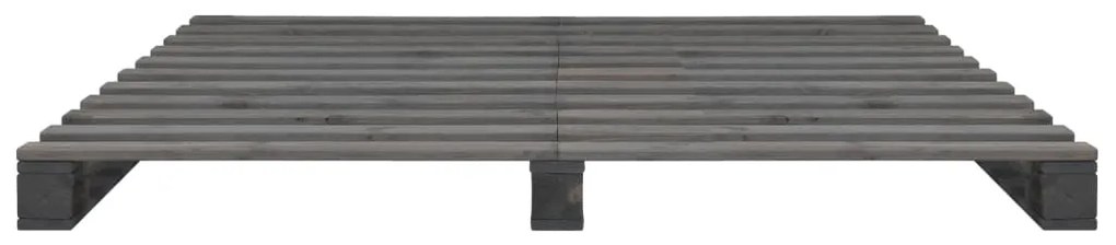 Giroletto in Pallet Grigio Legno Massello di Pino 140x200 cm