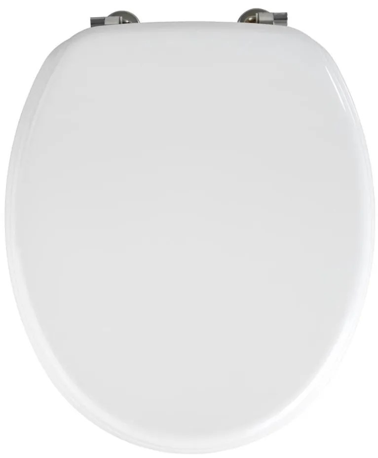 WENKO 154008100-WC sedile per WC VALENCIA 43x36 cm bianco/argento