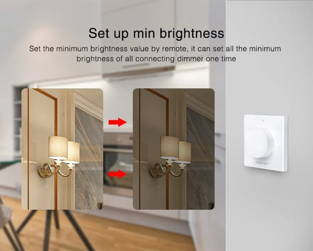 Dimmer da Pulsante Push e Telecomando TRIAC 230Vac 300W RF