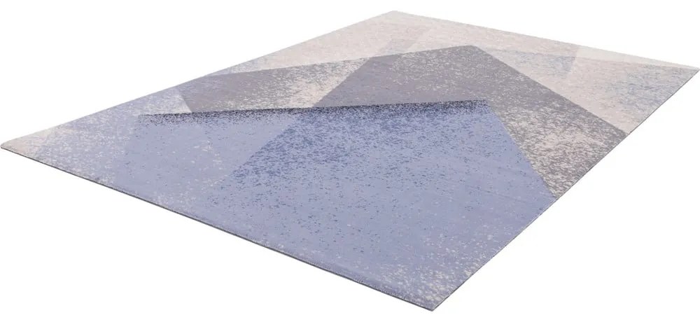 Tappeto in lana azzurro 200x300 cm Folds - Agnella