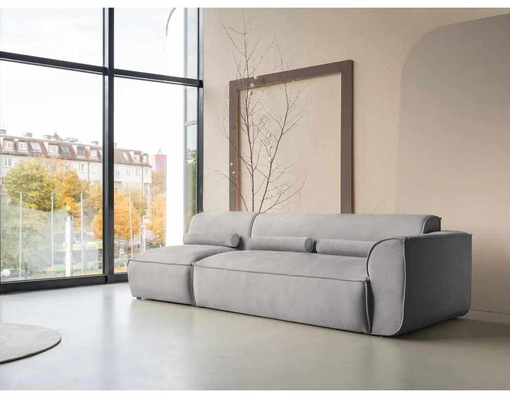 Chaise lounge componibile grigio chiaro (con penisola a destra) Flex Felix – Miuform