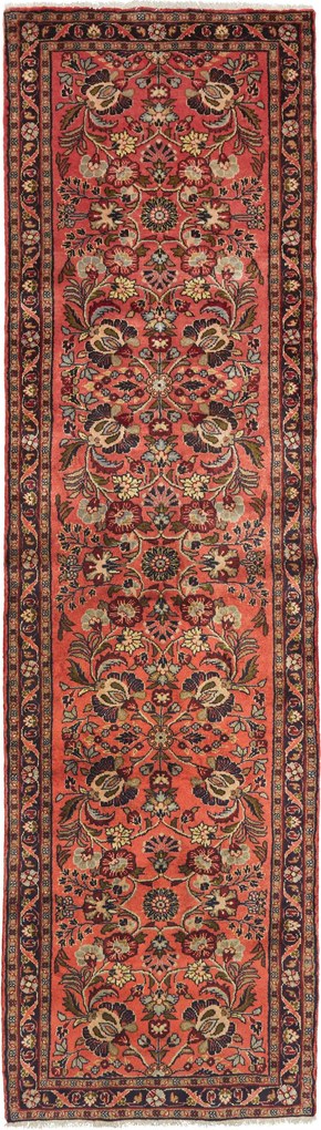 Hamedan Tappeto persiano 290 x 80 Rosso (Iran) Annodato A Mano