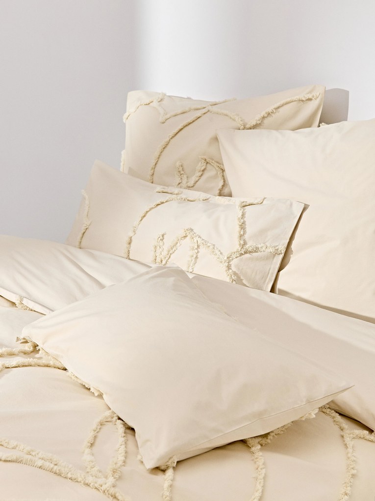 Copripiumino in cotone percalle con design trapuntato Madeline