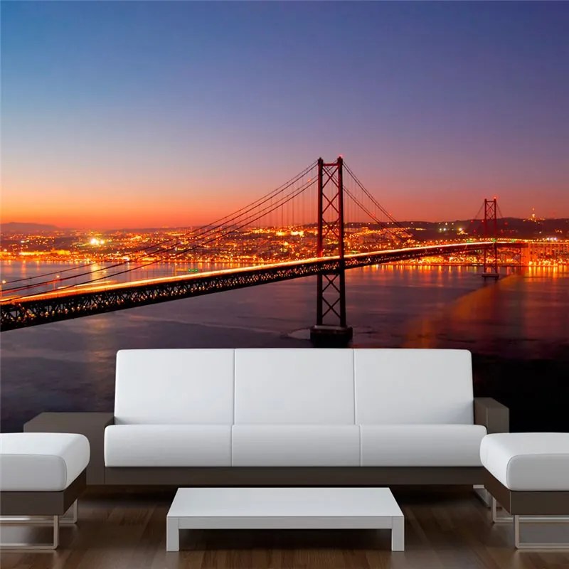 Fotomurale  Bay Bridge  San Francisco  Colore blu navy, Dimensioni e Misure 300x231