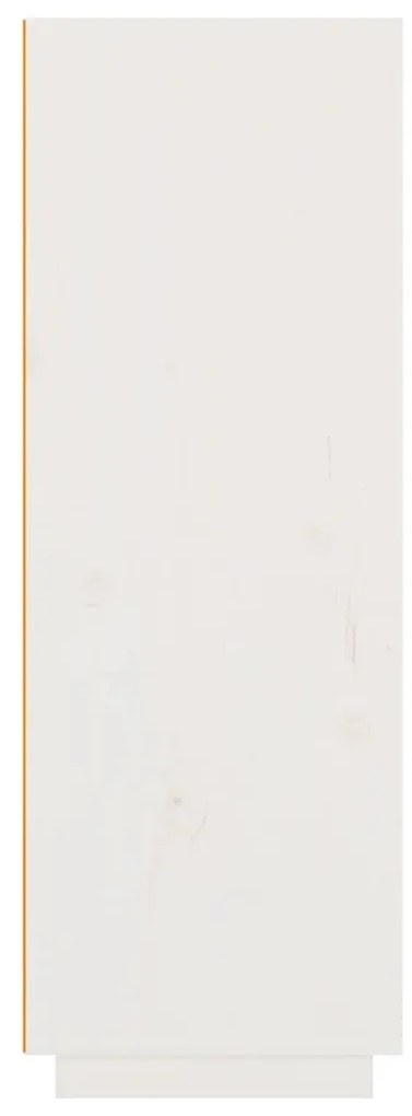 Credenza bianca 60x40x116,5 cm in legno massello di pino