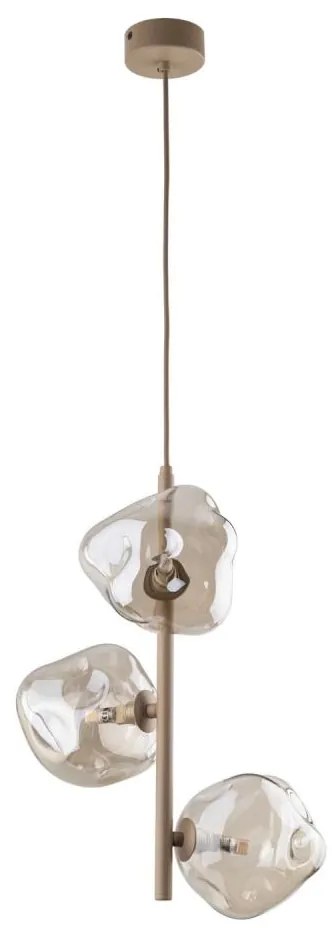 Lampadario a sospensione su cavo LAVA 3xG9/8W/230V beige/beige fumé