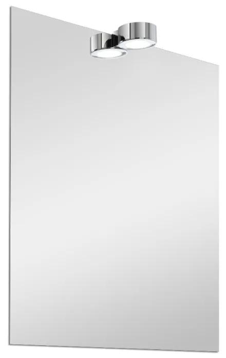 Specchio bagno 50x70 cm reversibile con luce LED naturale