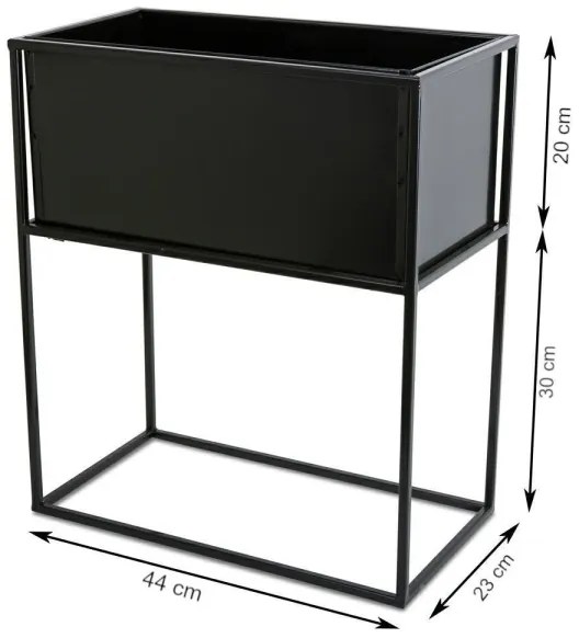 Portafiori 50x44 cm nero