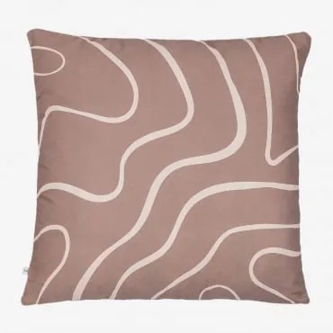 Federa Per Cuscino Quadrata In Cotone (60x60 Cm) Kirikou Style Marrone Moka - Sklum