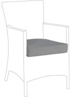 Set di 8 copricuscini per sedili in tessuto grigio per sedie da giardino 47 x 47 x 10 cm