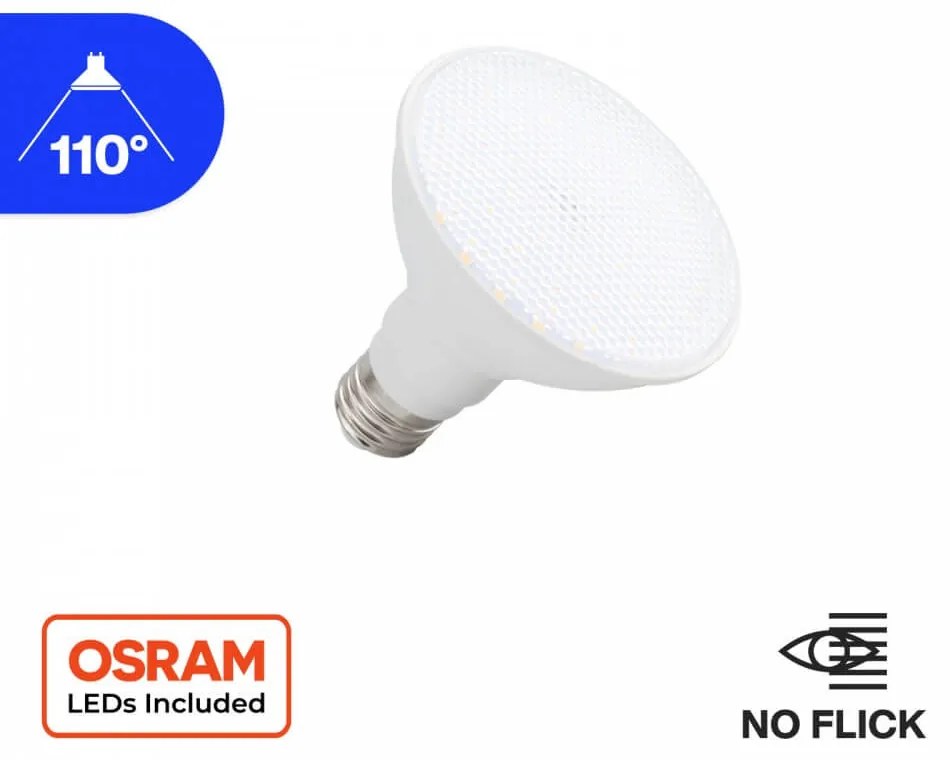 Lampada LED PAR30 12W, 110° Colore  Bianco Naturale 4.000K