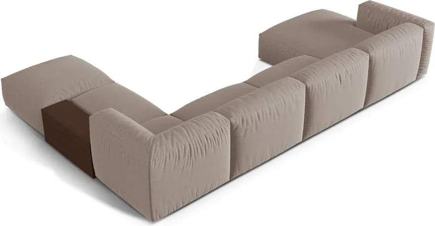 Divano angolare componibile beige (angolo destro/U) Martina - Micadoni Home