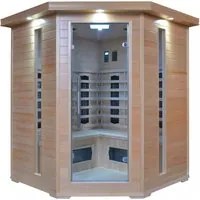 Sauna infrarossi angolare, 4 posti full optional 150x89x84,2x190cm Relpunt Nusua