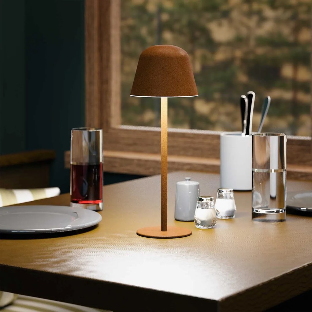 Lampada da Tavolo Ricaricabile 2.2W IP54 CCT Dimmerabile - Corten