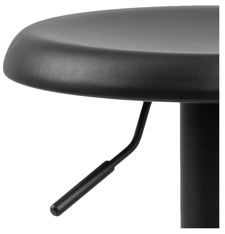 Sedia da bar nera in metallo con altezza regolabile (altezza della seduta 59 cm) Finch – Actona