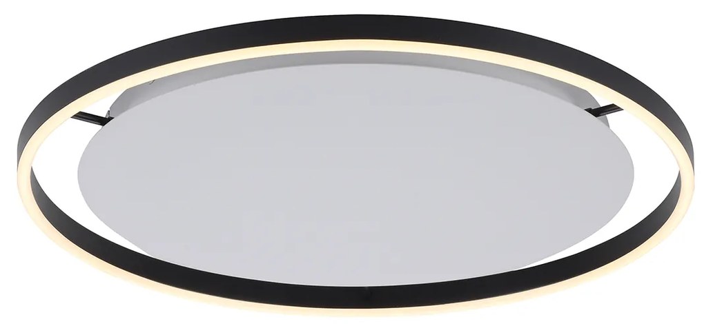Plafoniera Grigio Scuro 60 cm con LED dimmerabile a 3 livelli - Zlatan