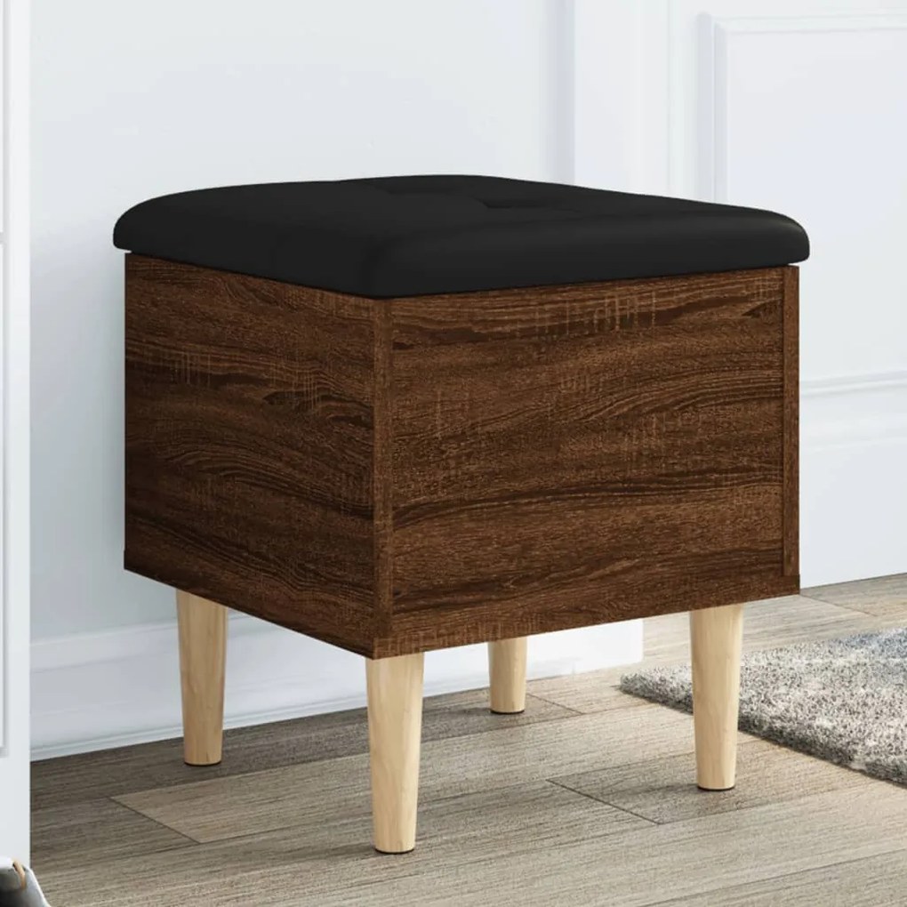 Panca Portaoggetti Rovere Marrone 42x42x46 Cm Legno Multistrato /