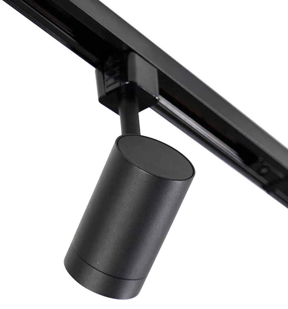 Sistema di illuminazione a binario Smart nero monofase a 10 luci con WiFi GU10 - Iconic Jeana