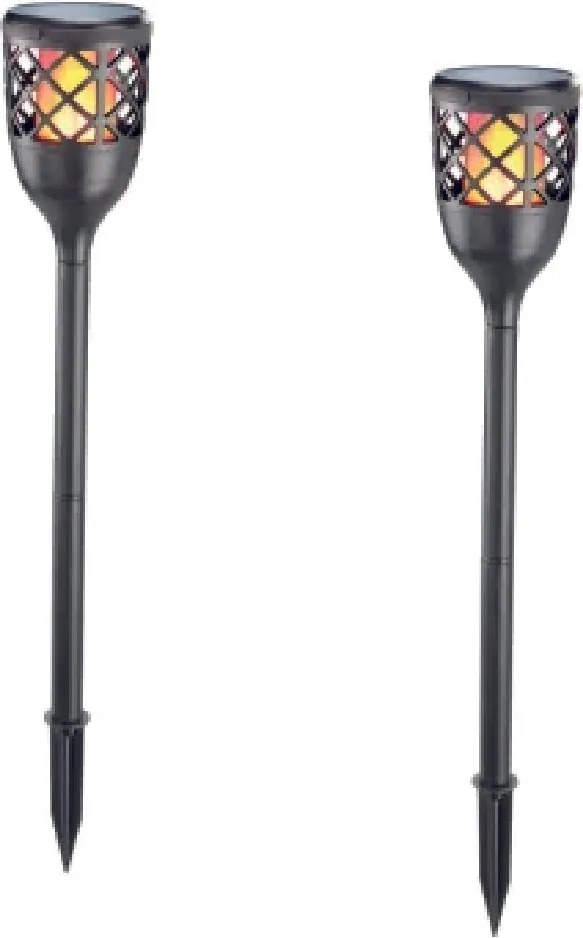 Lampada Solare Effetto FIAMMA Decorativa per Giardino 2 pezzi