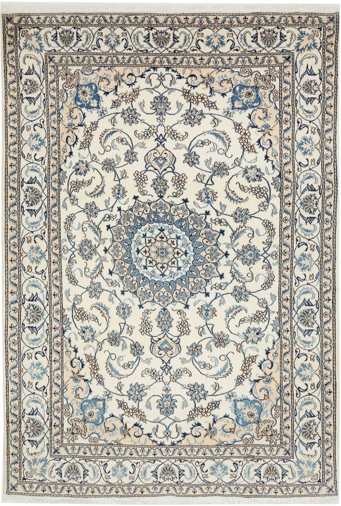 Nain Tappeto 290x200 Beige (Iran) Annodato A Mano