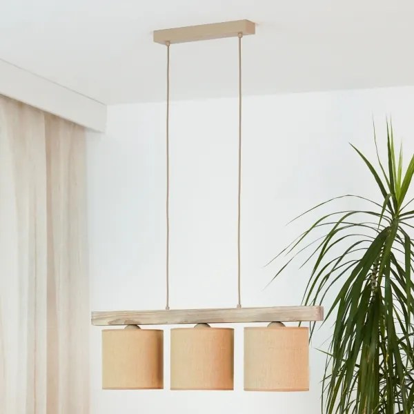 Brilagi - Lampadario a sospensione con filo FOREST 3xE27/15W/230V pino/marrone