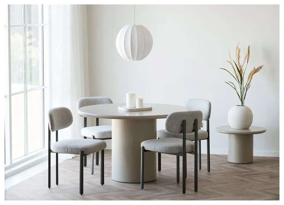 Lampadario bianco con paralume in tessuto ø 40 cm Coventry – House Nordic