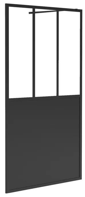 Porta per doccia walk-in Nero opaco Stile atelier 140 x 200 cm - URBANIK