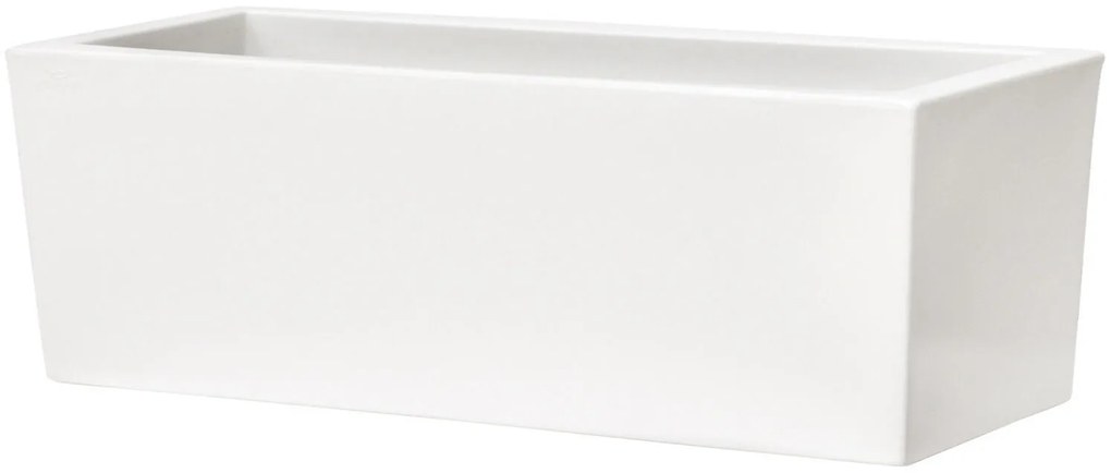 Fioriera Matelica in polietilene bianco H 40 x L 100 x P 40 cm
