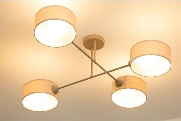 Brilagi - Lampadario a soffitto VIRGO 4xE14/40W/230V crema/oro