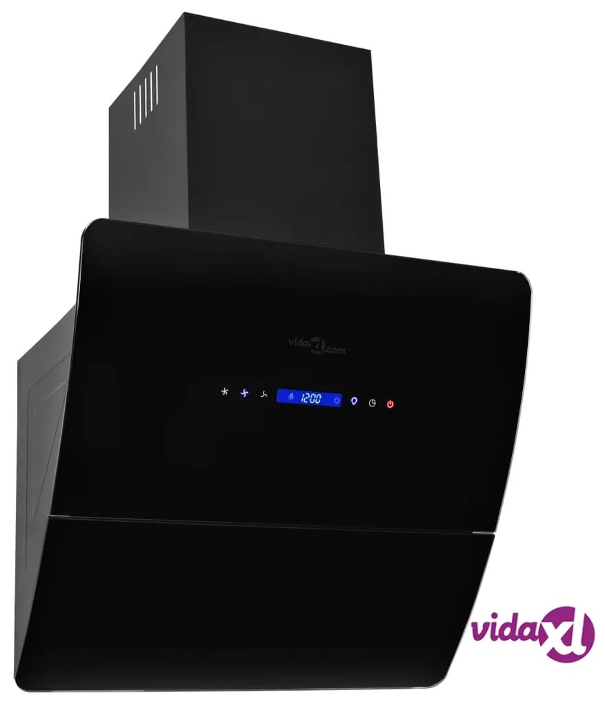 vidaXL Cappa Aspirante a Muro Acciaio Inox 756 m³/h 60 cm Nera