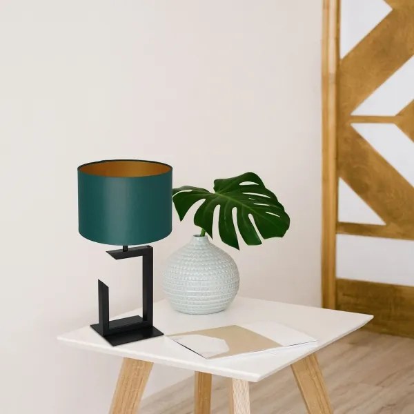 Lampada da tavolo 1xE27/60W/230V 45 cm verde/oro