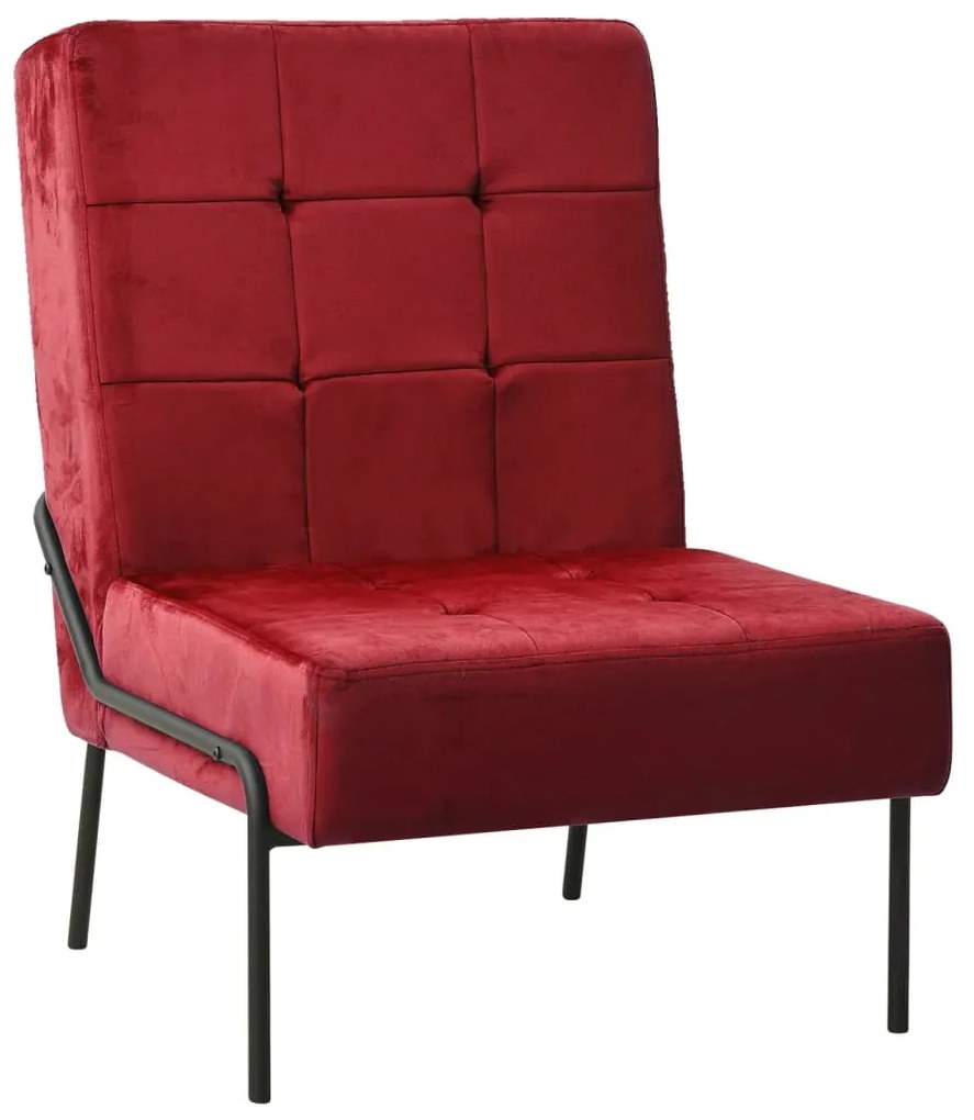 Poltrona relax 65x79x87 cm rosso vino in velluto