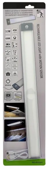 Illuminazione LED ricaricabile per mobili con sensore LED/3,5W/5V USB 800mAh 420