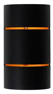 Applique moderna nera con interno dorato - Pia