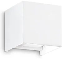 Applique Da Parete Contemporaneo Atom Alluminio Bianco Led 12W 3000K Ip54