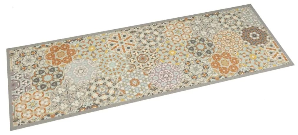 Tappeto Da Cucina Lavabile Pastello Esagono 60x180 Cm Velluto /