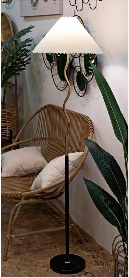 Lampada da terra nera/dorata (altezza totale 172 cm) Closy – Mauro Ferretti