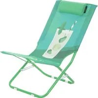 Spiaggina pieghevole Mojito verde con poggiatesta